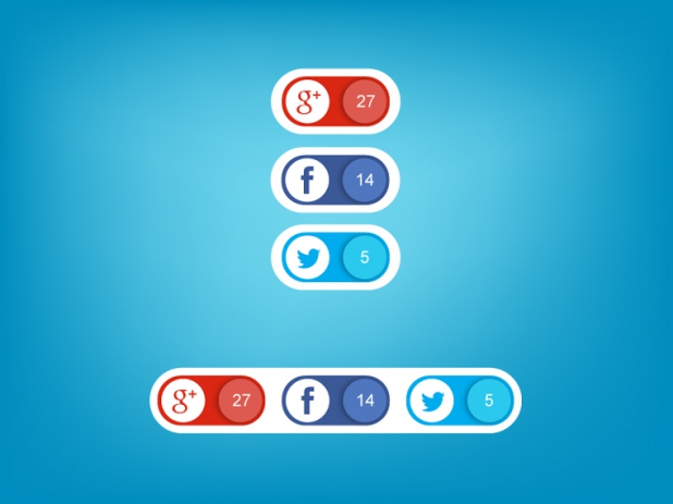 Social-Media Icons mit Counter
