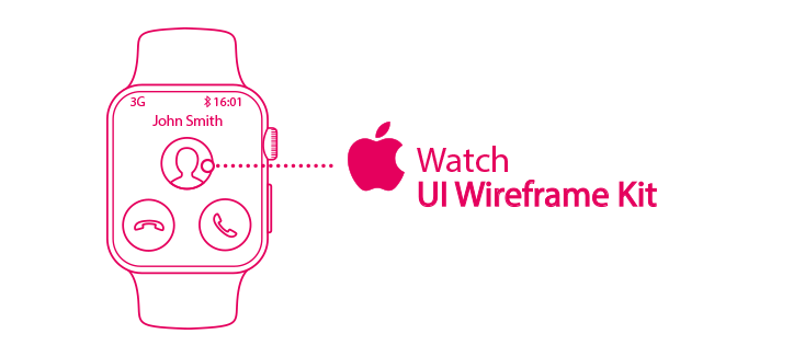 Apple Watch wireframe set von The Design Blog