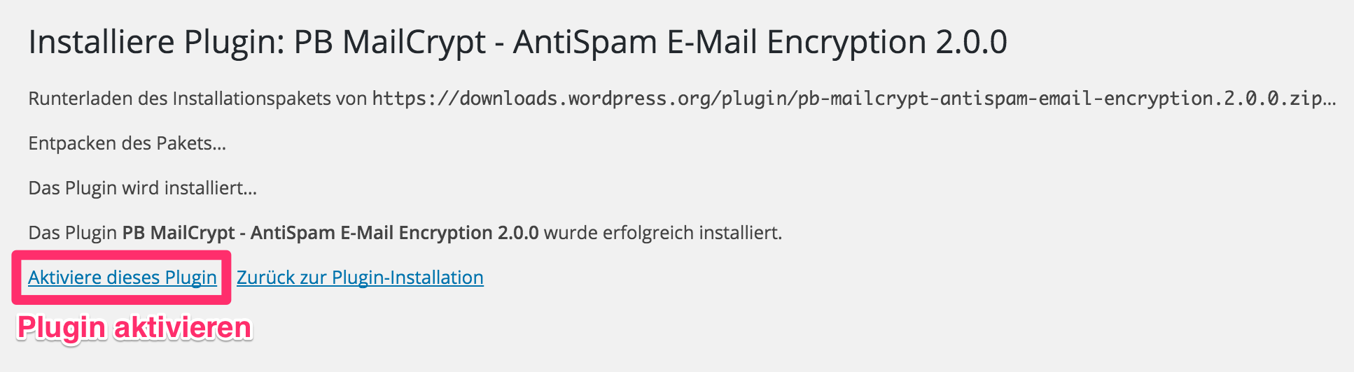 MailCrypt aktivieren